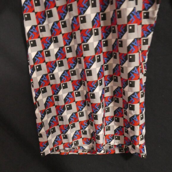 Handmade "AF" and Geometric Print Elastic Lounge / Pajama Pants | 18.5 waist - Picture 7 of 16